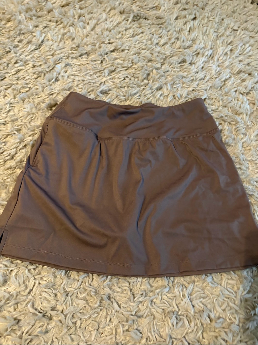 CRZ YOGA Mini Skirt in Taupe Brown